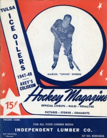 Tulsa Oilers 1947-48 game program