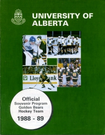 U. of Alberta 1988-89 game program