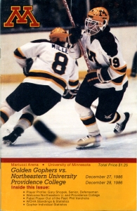 U. of Minnesota 1986-87 game program