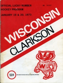 U. of Wisconsin 1972-73 game program