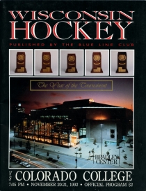 U. of Wisconsin 1992-93 game program