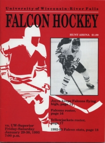 U. of Wisconsin River Falls 1992-93 game program