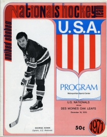 U.S. National Team 1970-71 game program