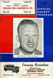 Vancouver Canucks 1948-49 game program