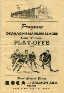 Vernon Canadians 1948-49 game program