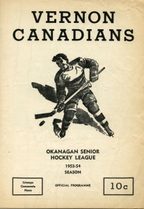 Vernon Canadians 1953-54 game program