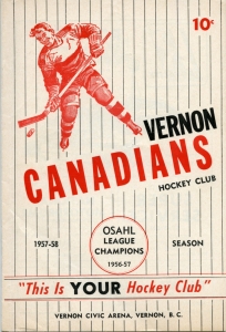 Vernon Canadians 1957-58 game program