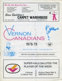 Vernon Canadians 1978-79 game program