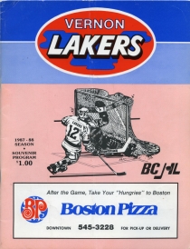Vernon Lakers 1987-88 game program