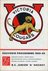 Victoria Cougars 1968-69 game program