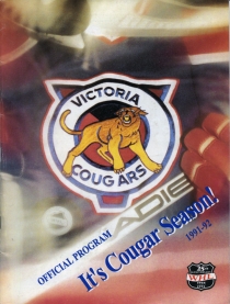 Victoria Cougars 1991-92 game program