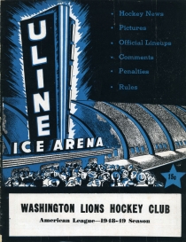 Washington Lions 1948-49 game program