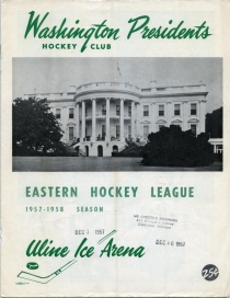 Washington Presidents 1957-58 game program