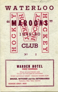Waterloo Maroons 1949-50 game program
