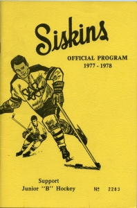 Waterloo Siskins 1977-78 game program