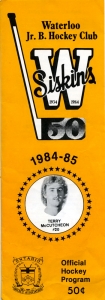 Waterloo Siskins 1984-85 game program