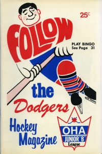 Weston Dodgers 1970-71 game program