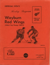 Weyburn Red Wings 1970-71 game program