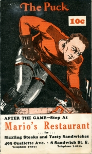 Windsor Bulldogs 1935-36 game program