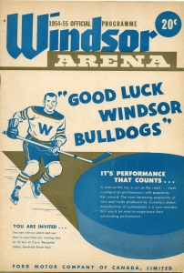 Windsor Bulldogs 1954-55 game program