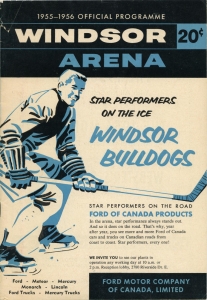 Windsor Bulldogs 1955-56 game program
