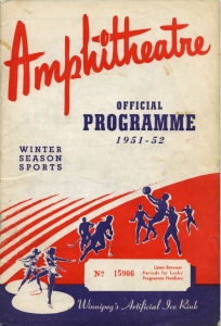 Winnipeg Black Hawks 1951-52 game program