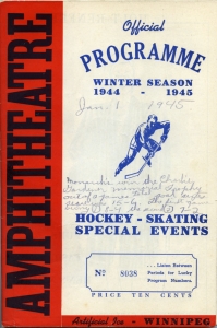 Winnipeg Monarchs 1944-45 game program