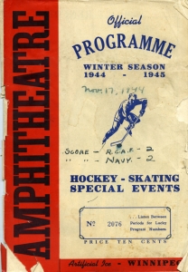 Winnipeg R.C.A.F. Bombers 1944-45 game program
