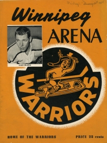 Winnipeg Warriors 1955-56 game program