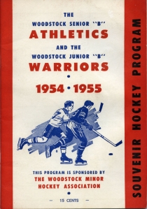 Woodstock Warriors 1954-55 game program