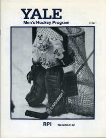 Yale University 1986-87 game program