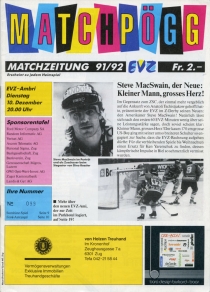 Zug EV 1991-92 game program