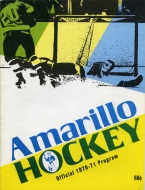 Amarillo Wranglers 1970-71 program cover