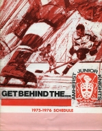 Amherst Knights 1975-76 program cover