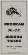 Aurora Tigers 1976-77 program cover