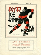 Ayr Raiders 1948-49 program cover