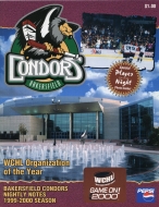 Bakersfield Condors 1999-00 program cover