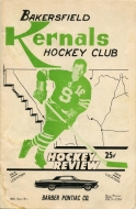 Bakersfield Kernals 1962-63 program cover