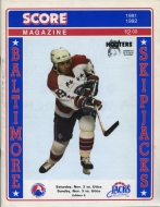 Baltimore Skipjacks 1991-92 program cover