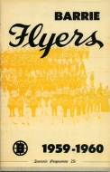 Barrie Flyers 1959-60 program cover