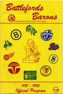 Battlefords Barons 1981-82 program cover