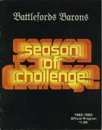 Battlefords Barons 1982-83 program cover