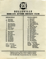 Belleville Bobcats 1974-75 program cover
