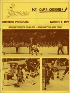 Broome County Dusters 1974-75 program cover
