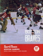 Boston Braves 1973-74 program cover