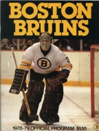 Boston Bruins 1978-79 program cover