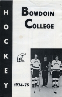 Bowdoin College 1974-75 program cover