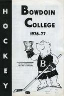 Bowdoin College 1976-77 program cover
