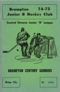 Brampton Vic-Woods 1974-75 program cover