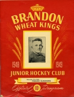 Brandon Wheat Kings 1948-49 program cover